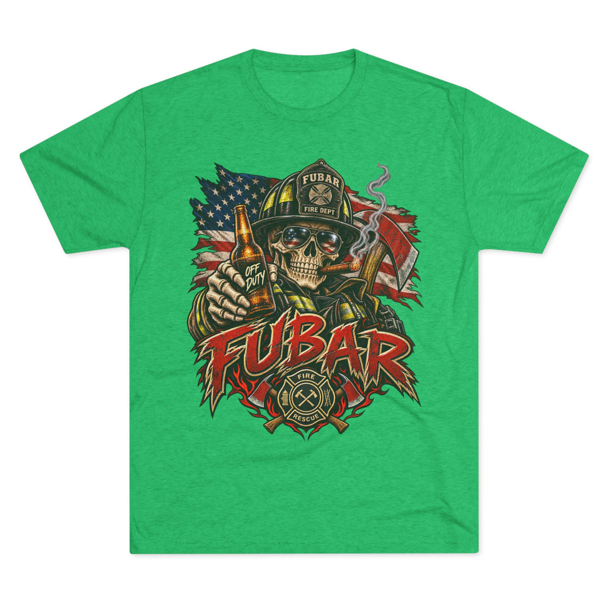 FUBAR Skull Firefighter Tee