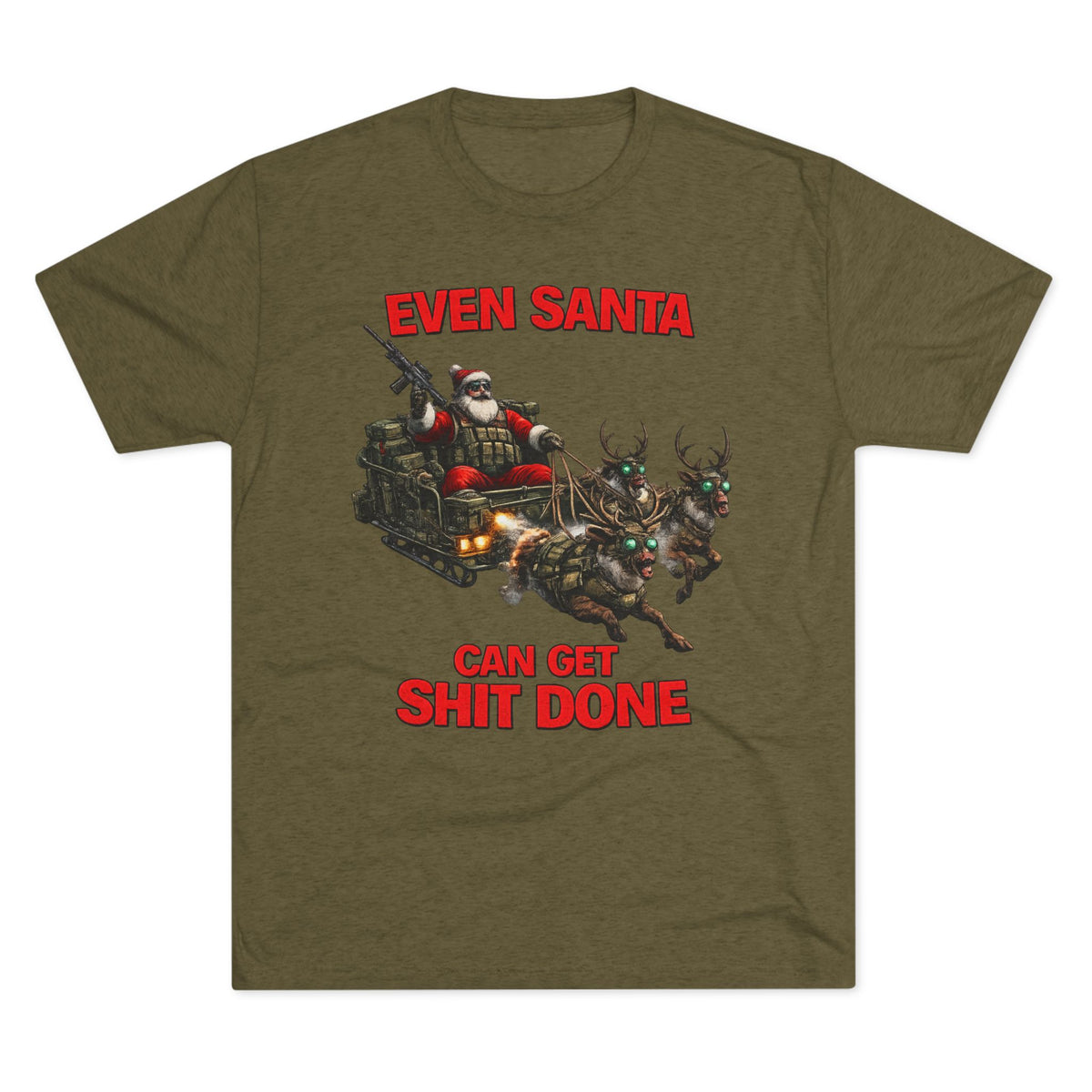 Even Santa Can Get Shit Done Christmas Tee