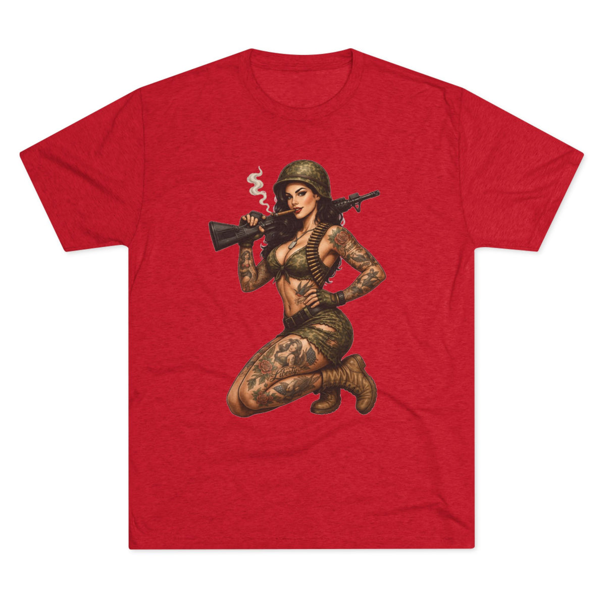 Vintage Pin-Up Soldier & 'FUBAR' Grenade Design