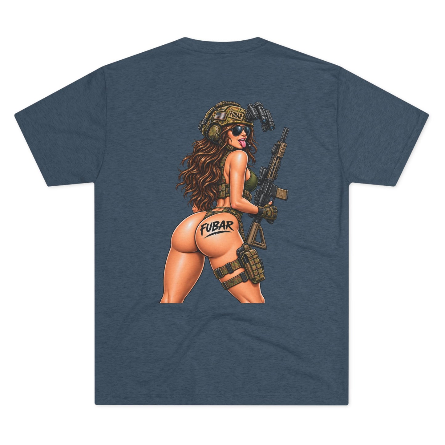 "Professional Crayon Eater" Skull Front & Pin-Up Soldier Back