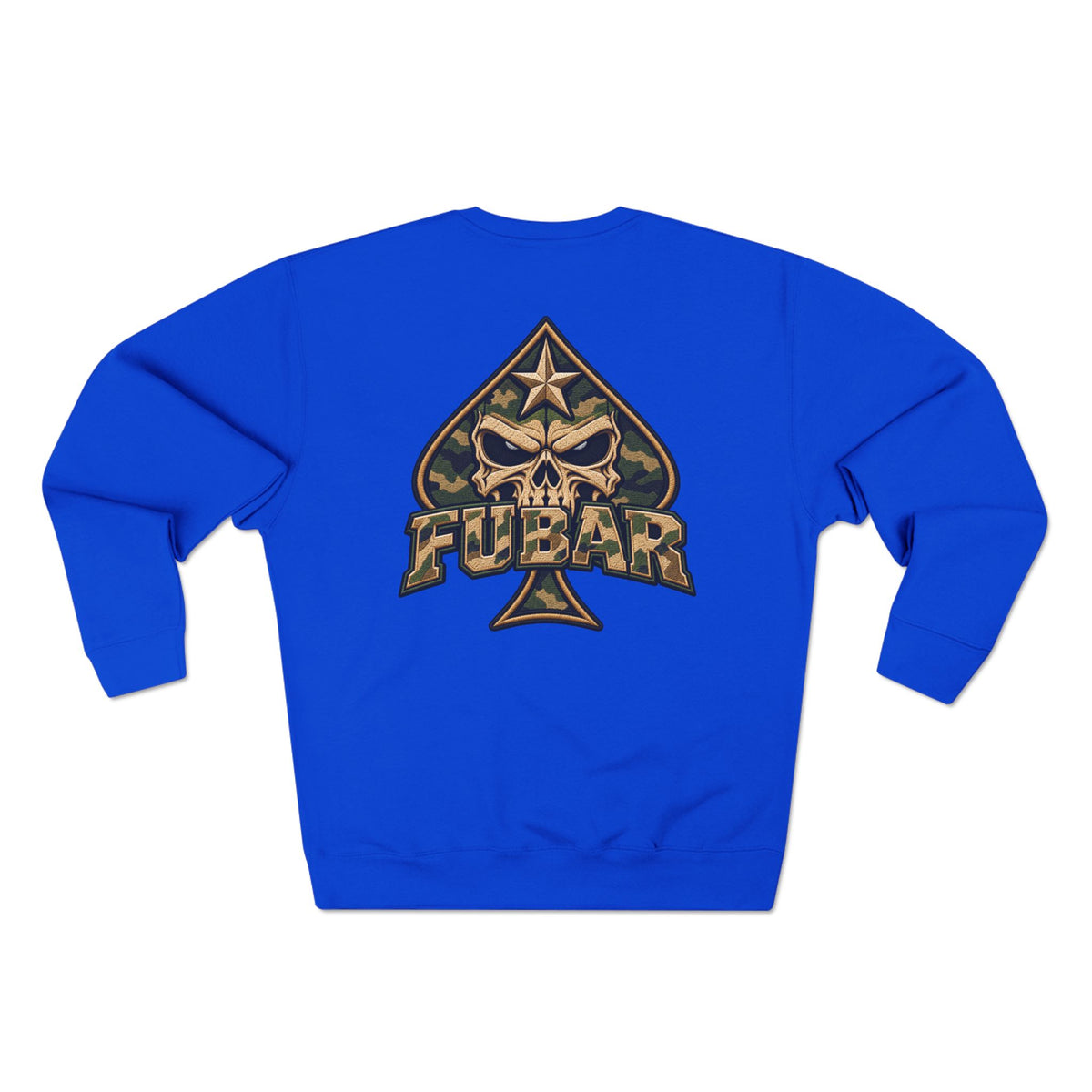 FUBAR Graphic Crewneck Sweatshirt — Tactical Skull & Crosshair Design