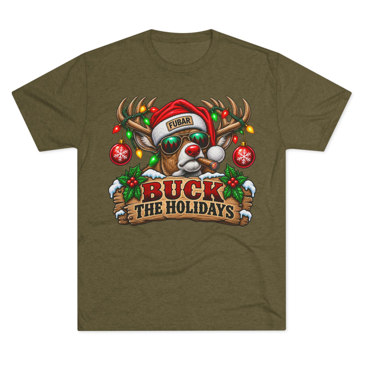 Buck the Holidays Reindeer T‑Shirt
