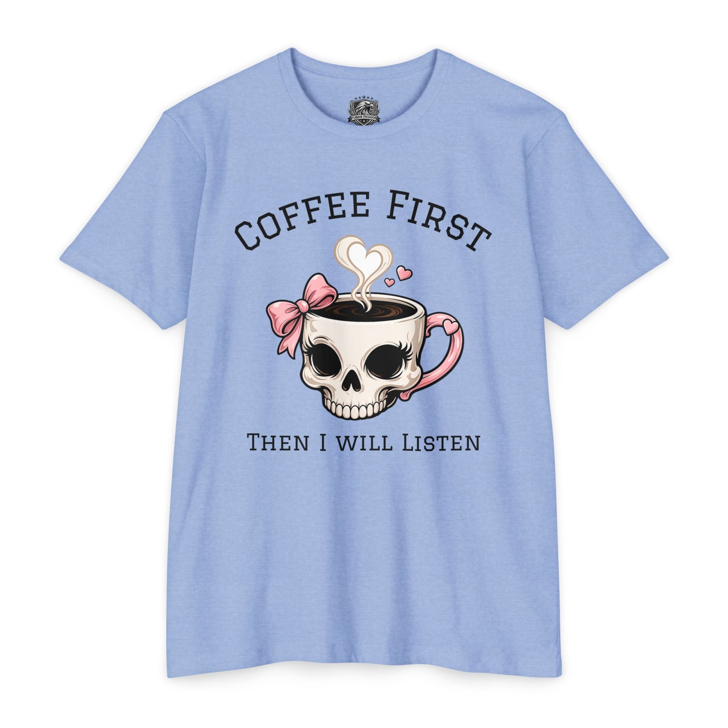 Women's Coffee First Skull Tee (t-shirt)