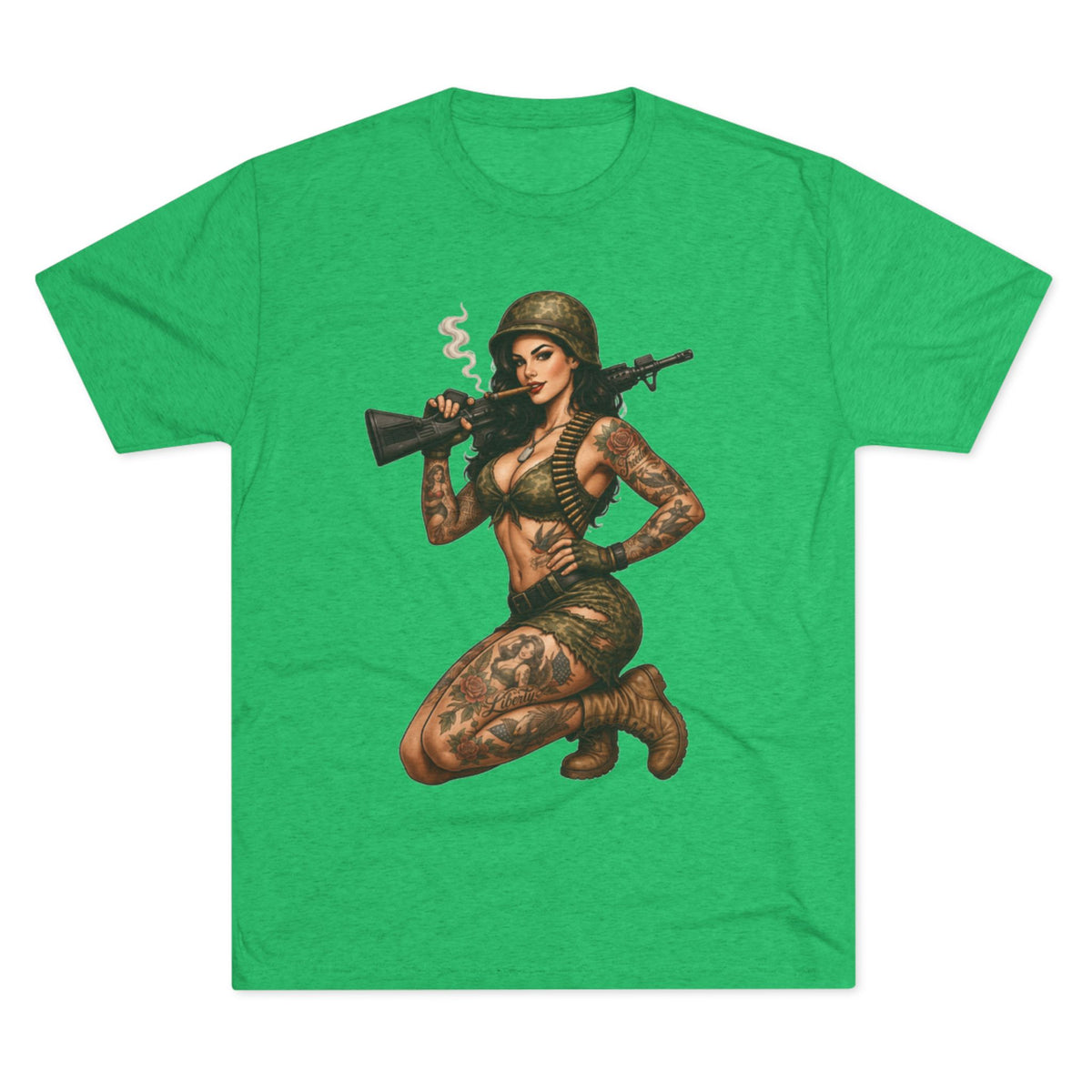 Tattooed Pin-Up Soldier (T-Shirt)