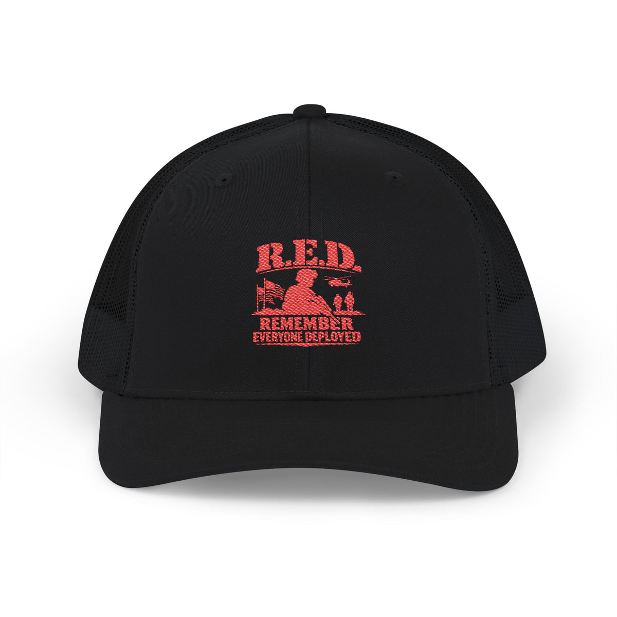 Richardson Trucker Cap - R.E.D. Remember Everyone Deployed (Embroidered)