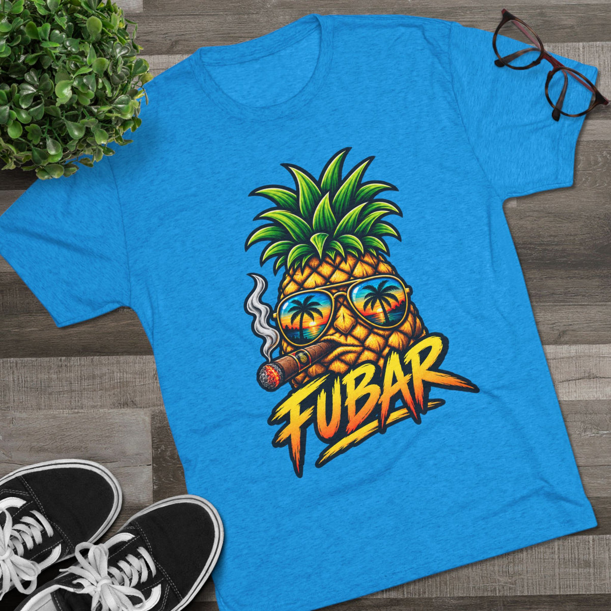 FUBAR Pineapple T-Shirt — Tropical Sunglasses Graphic Tee
