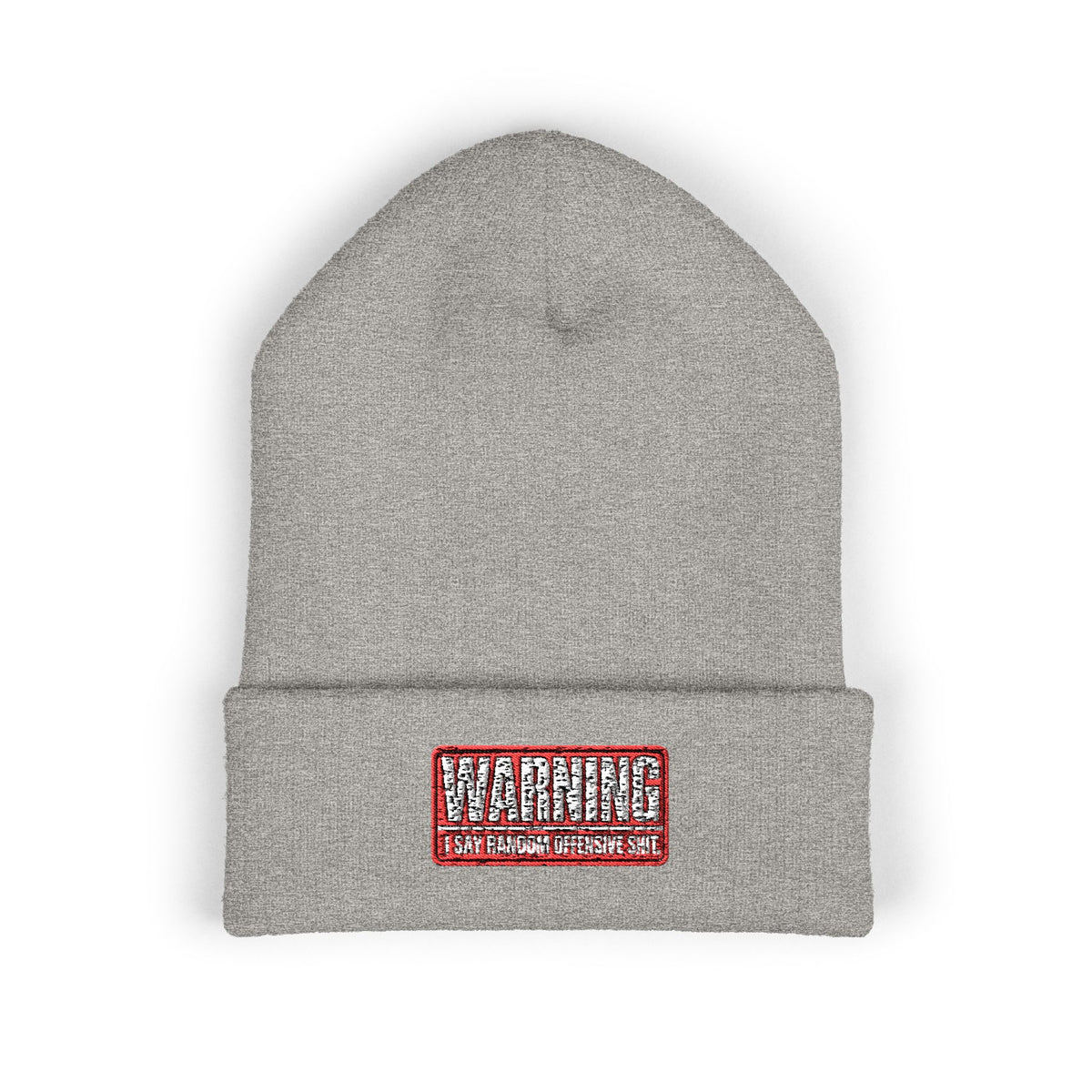 Warning Cuffed Beanie