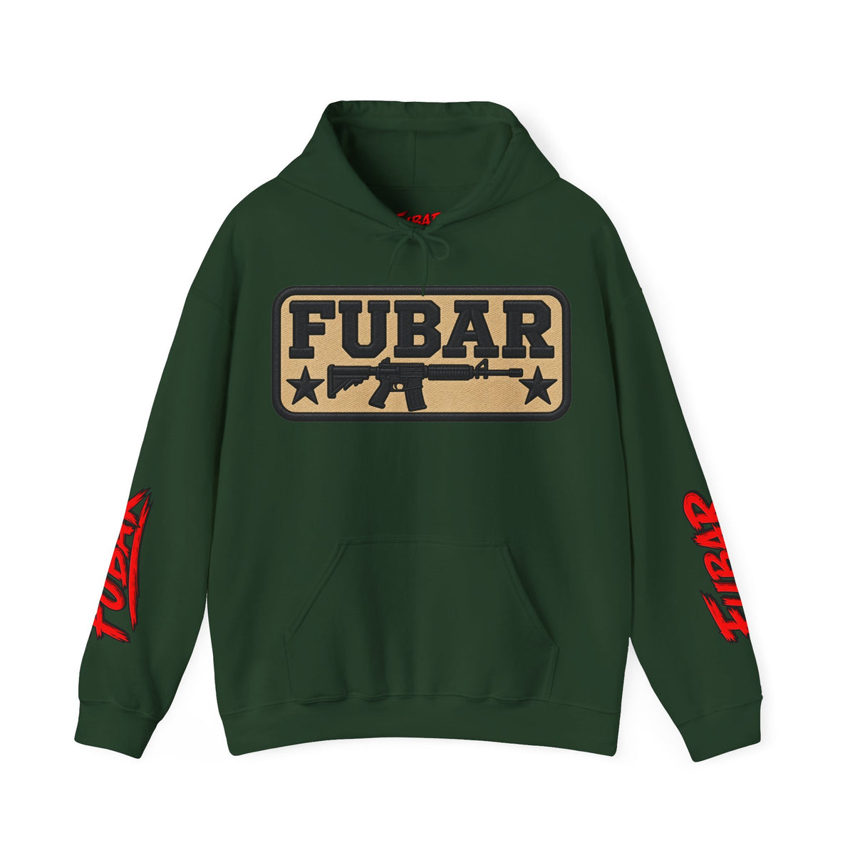 FUBAR Military Pinup Hoodie — Support Our Troops Graphic Sweatshirt
