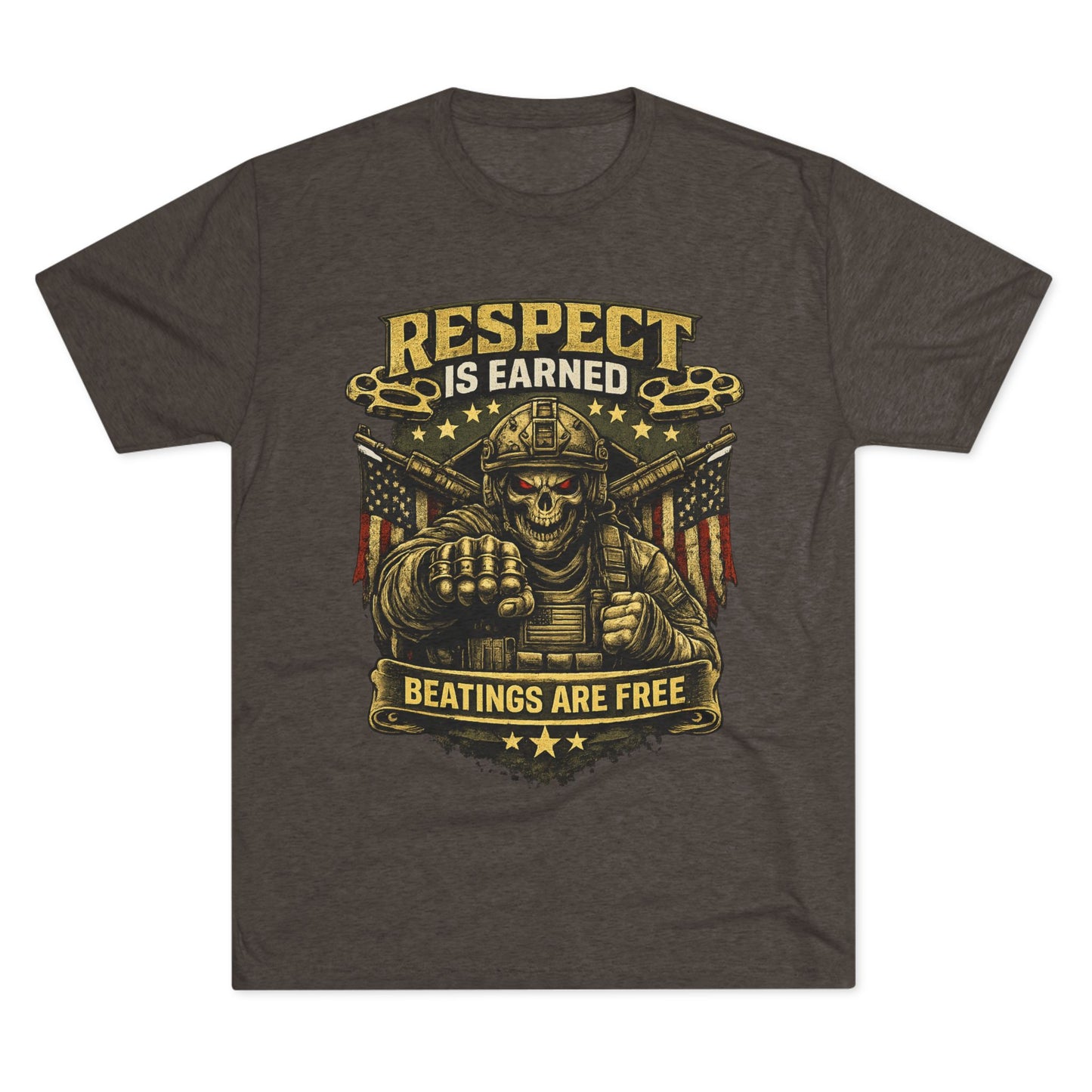 Respect Is Earned Military Skull T-Shirt