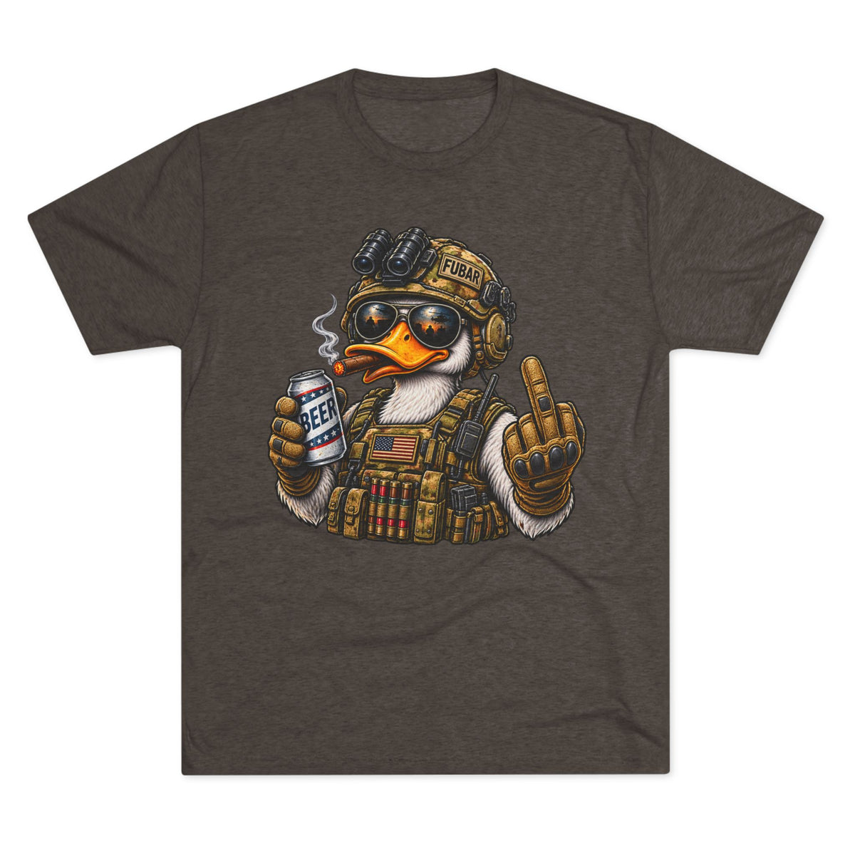 Tactical Duck Graphic Tee with 'FUBAR' Crest