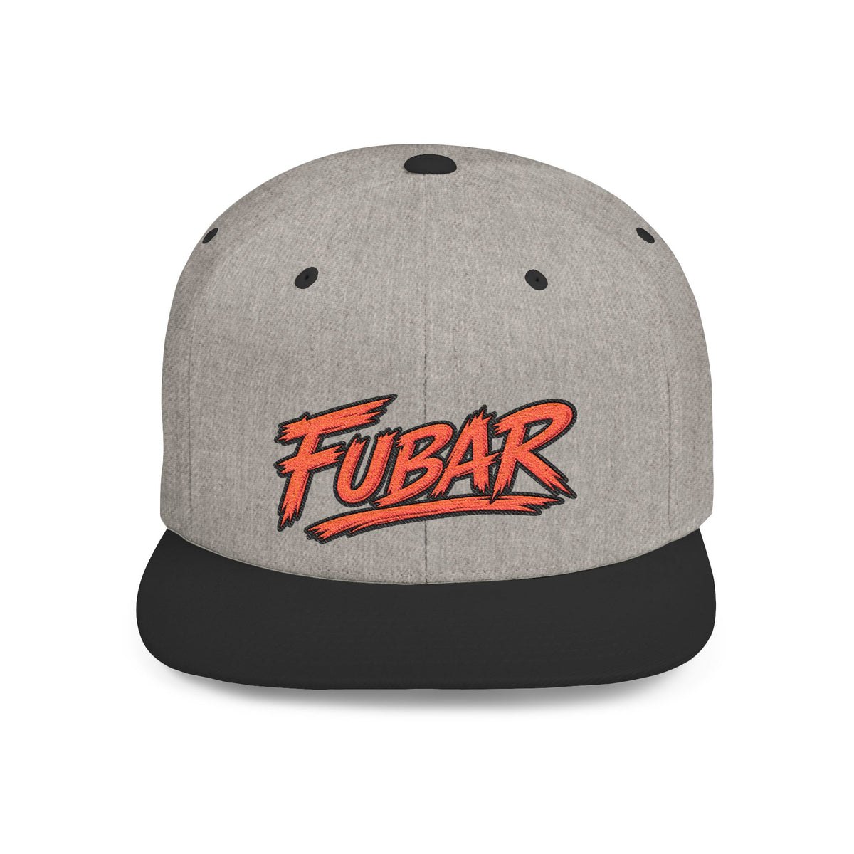 FUBAR Retro Script Flat Bill Snapback Hat