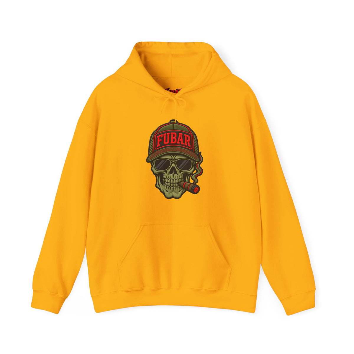 FUBAR Skull Hoodie – Tactical Skull & Rifle Graphic Pullover