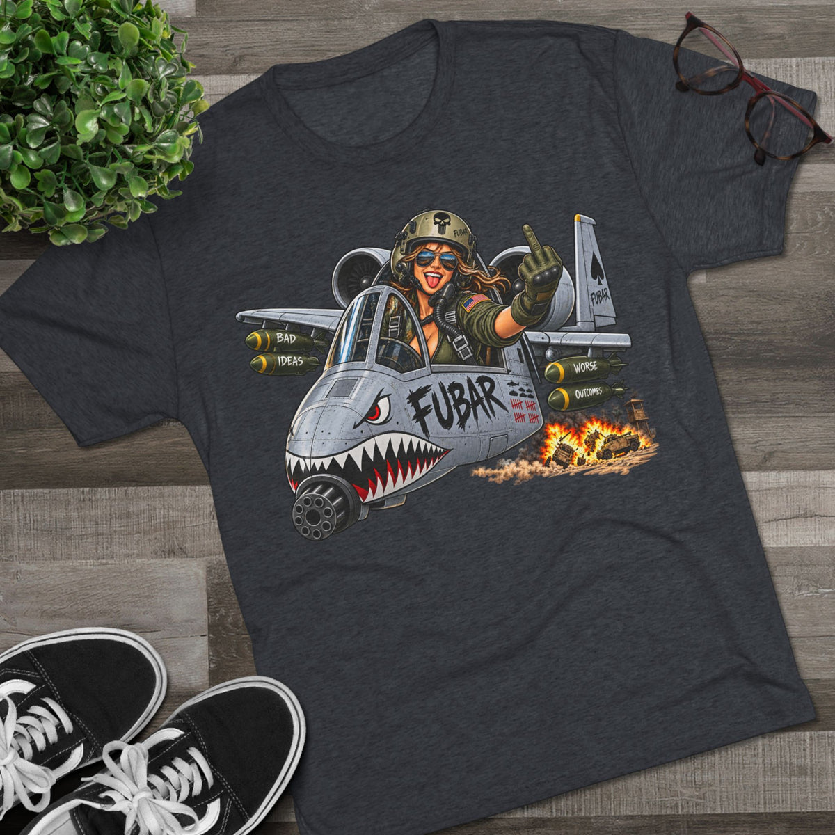 Retro Military Jet Graphic Shirt