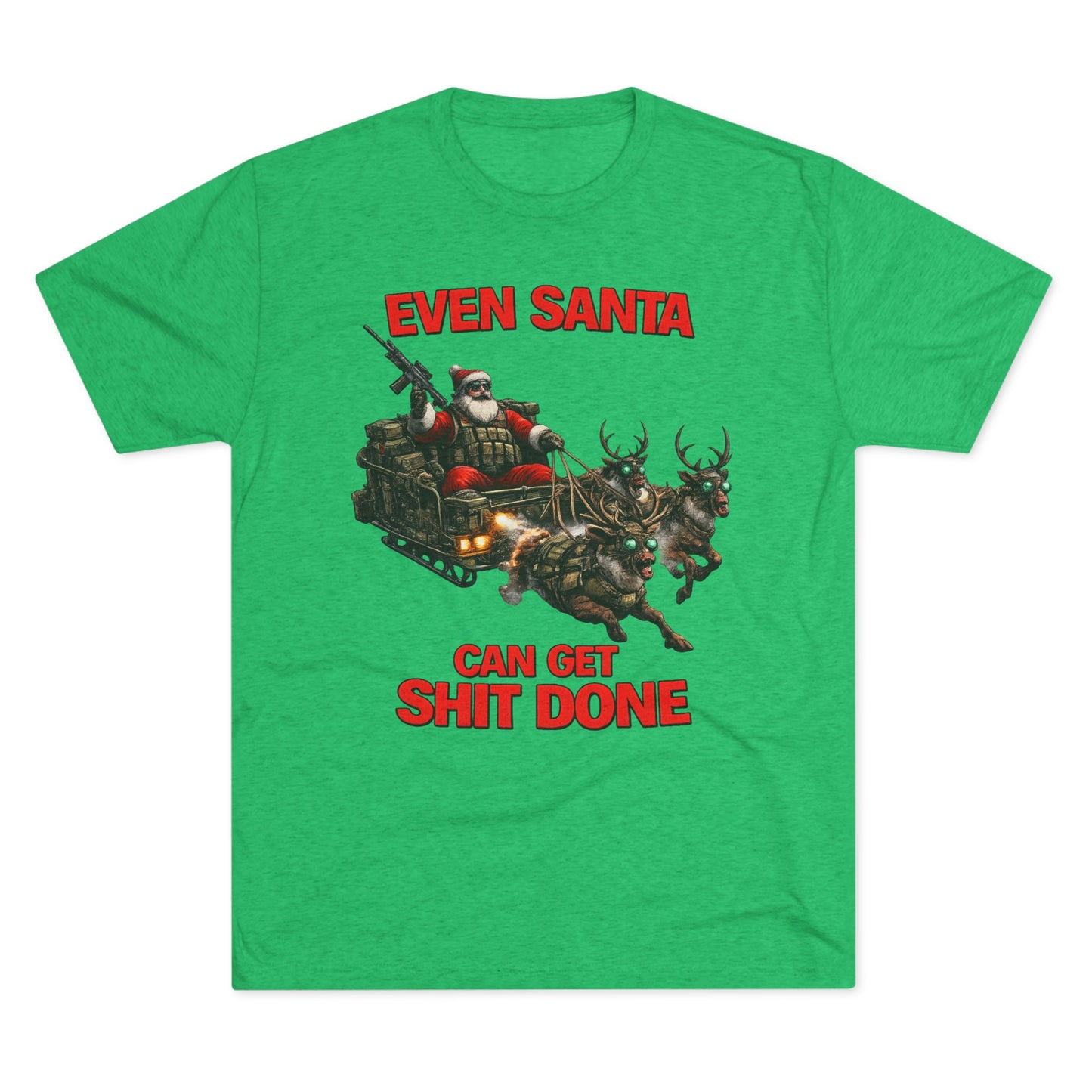 Even Santa Can Get Shit Done Christmas Tee