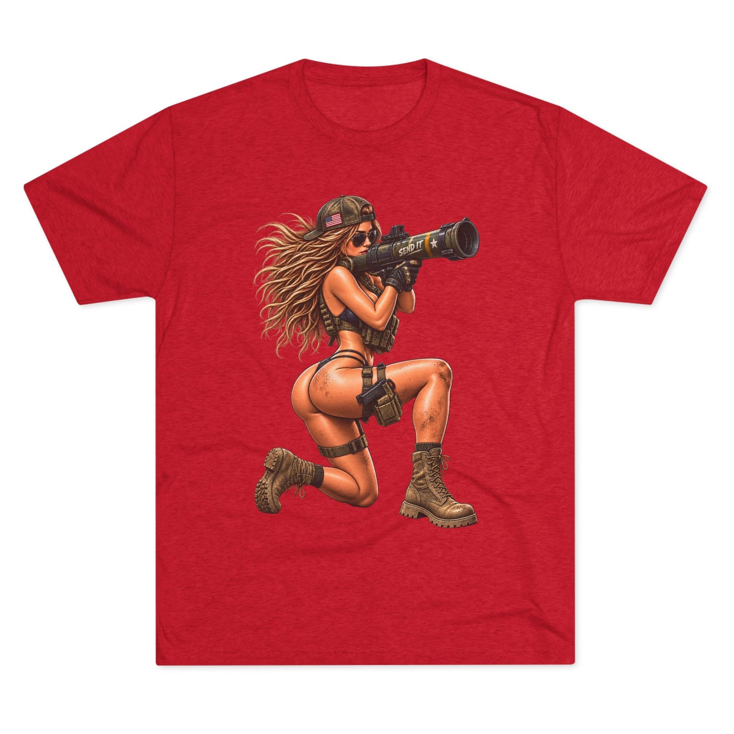 FUBAR Tactical Pin-Up Tee — Rocket Launcher Girl Graphic T-Shirt