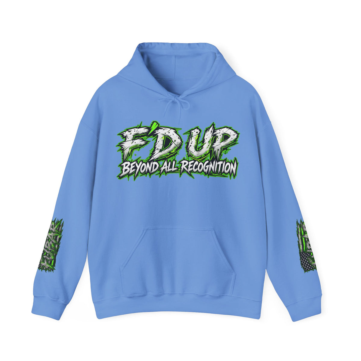 Hoodie — F'D UP 'Beyond All Recognition' Skull Cigar Graphic
