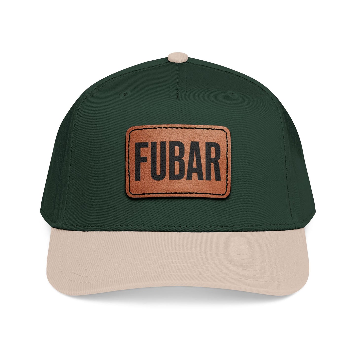 FUBAR Classic Leather Patch Hat