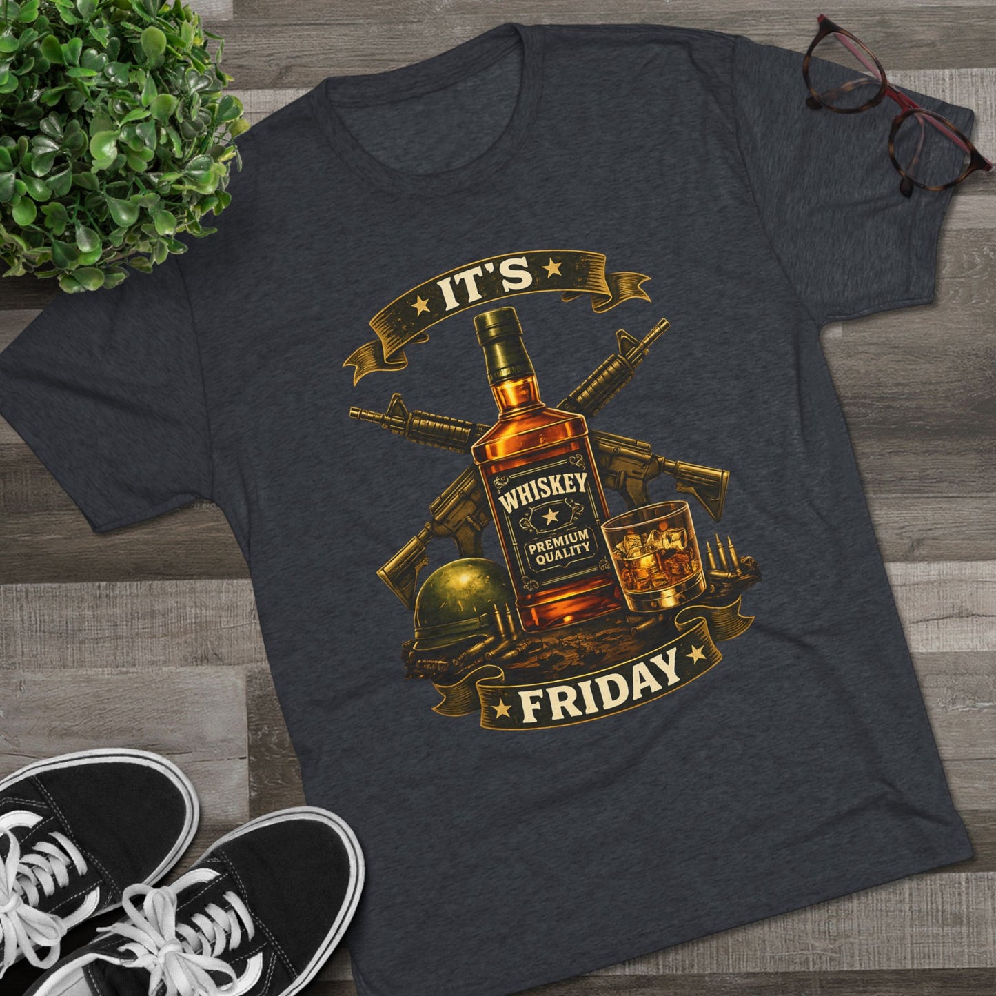 It's Friday Whiskey Tee — FUBAR Military Graphic T‑Shirt