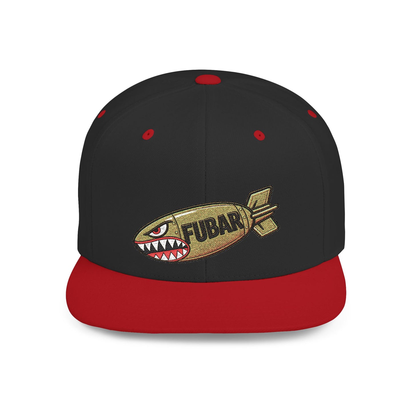 FUBAR Shark Bomber Patch Snapback Hat