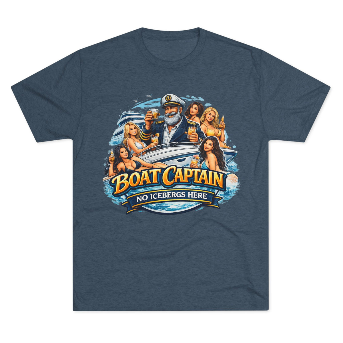 Boat Captain T‑Shirt — No Icebergs Here