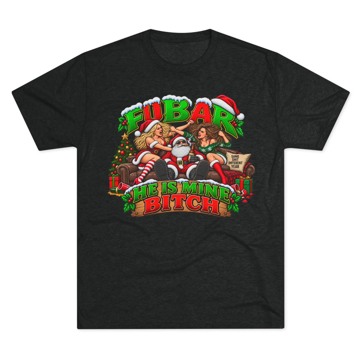 "He Is Mine, Bitch" Holiday Graphic Shirt