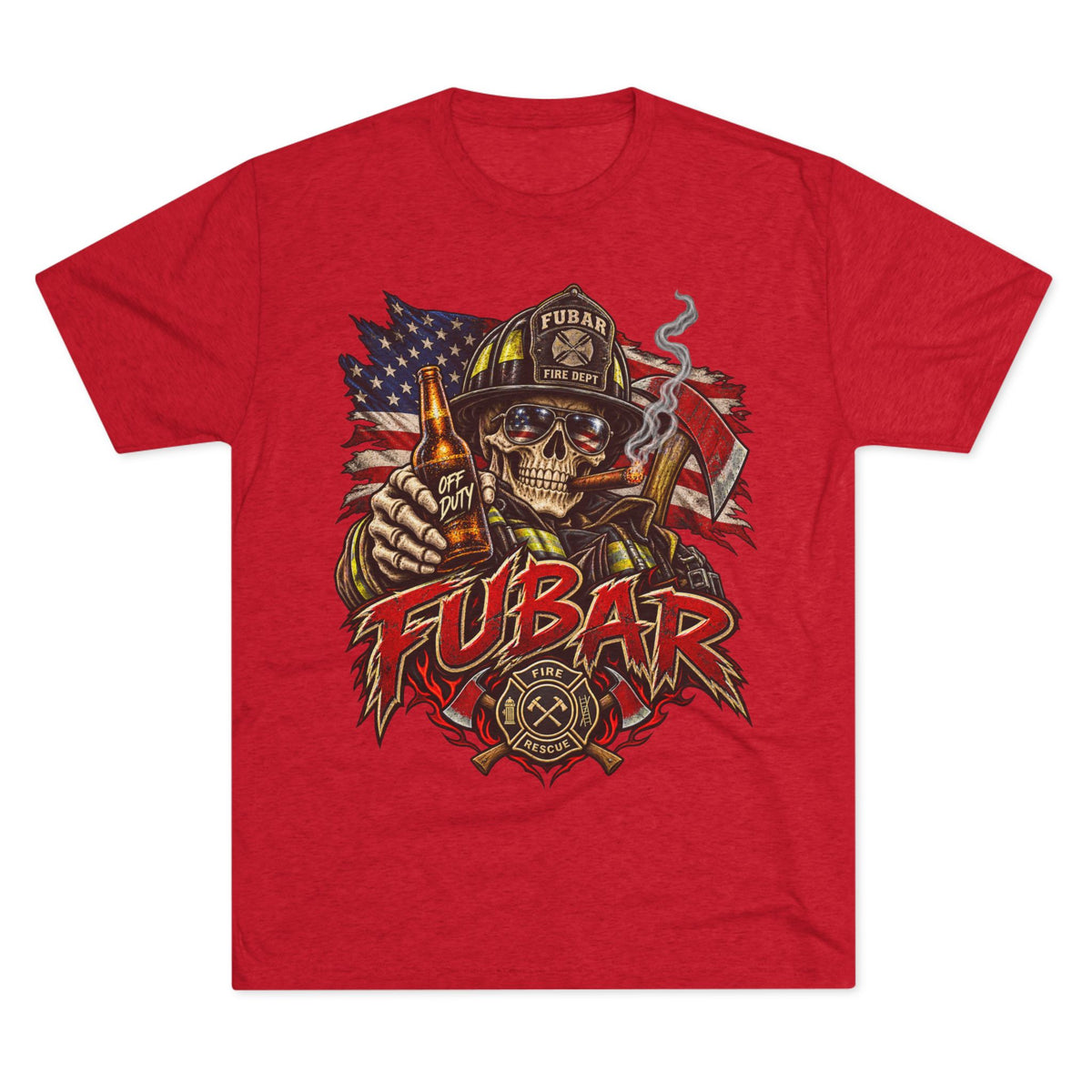 FUBAR Skull Firefighter Tee