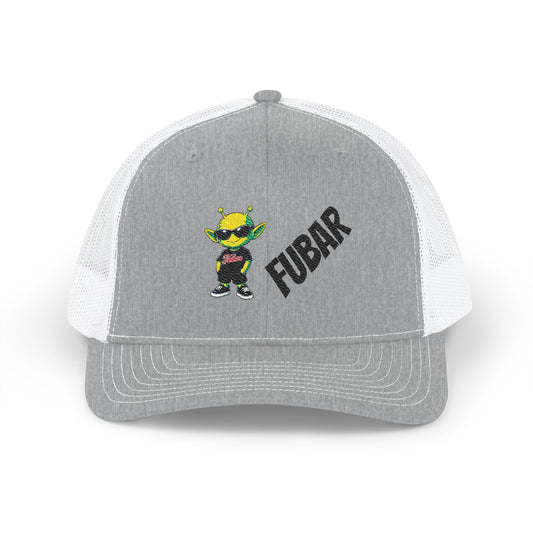 Richardson Trucker Cap with Retro Alien Patch (Embroidered)