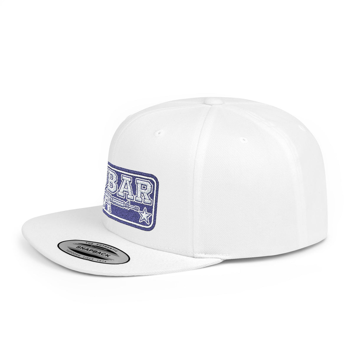 FUBAR Flat Bill Snapback Hat — Retro Embroidered Logo Cap