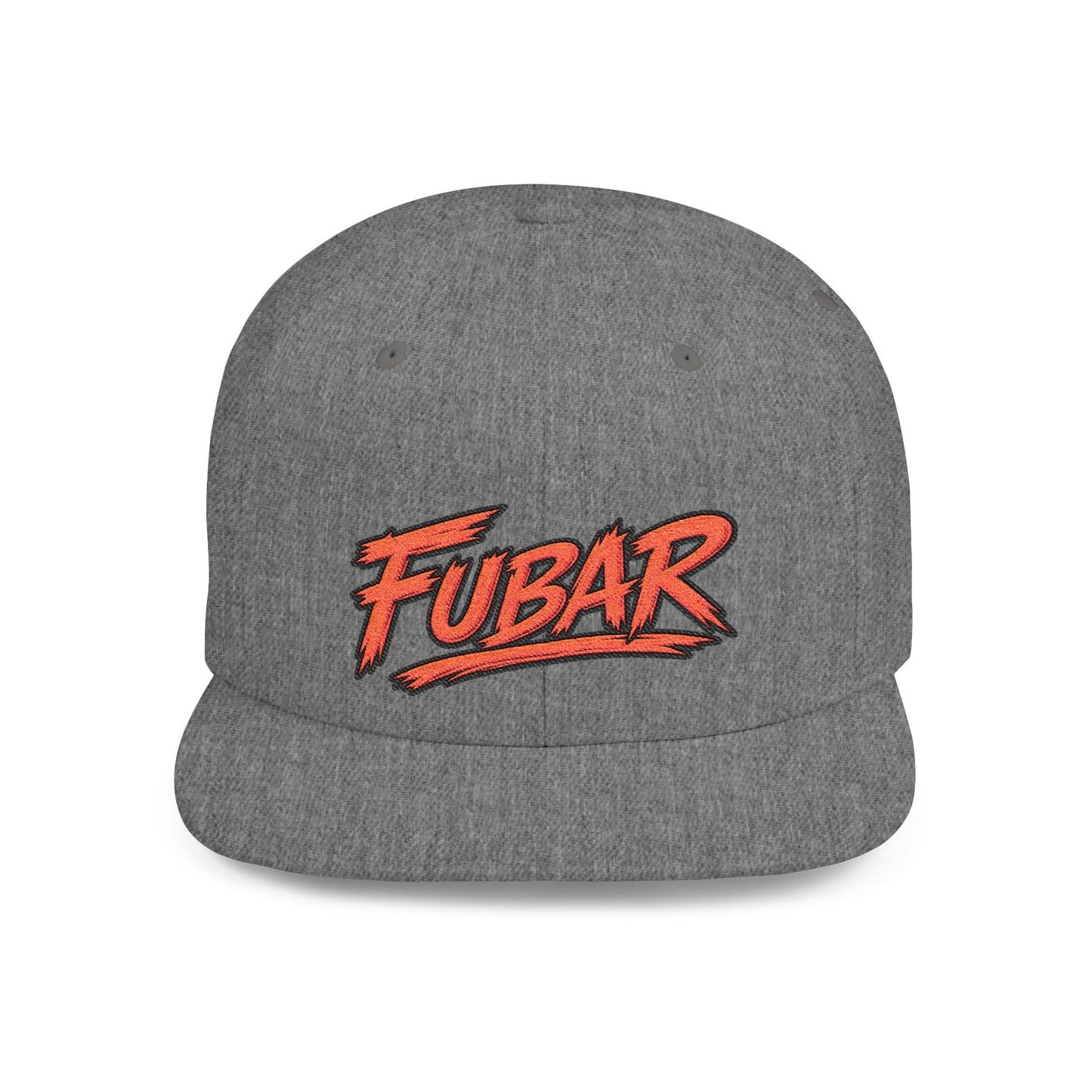 FUBAR Retro Script Flat Bill Snapback Hat