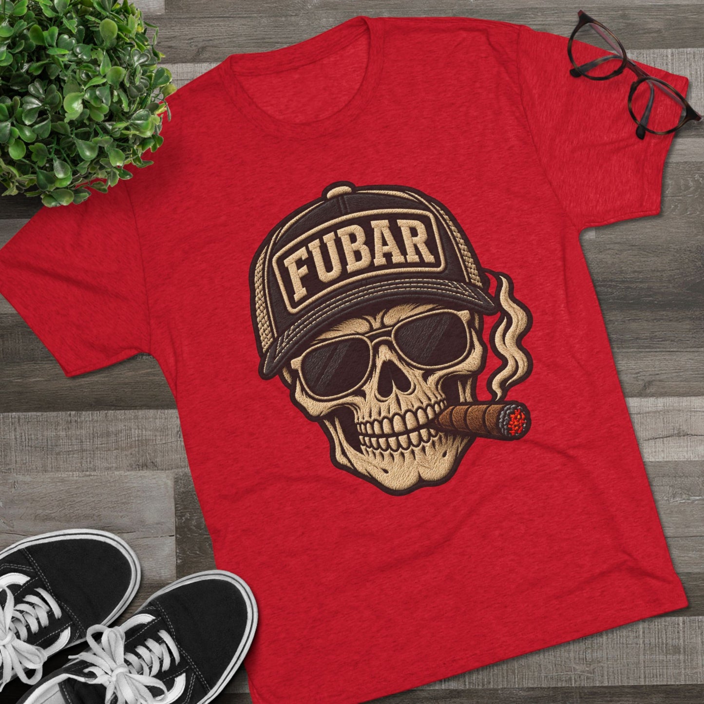 FUBAR Skull Cigar T-Shirt
