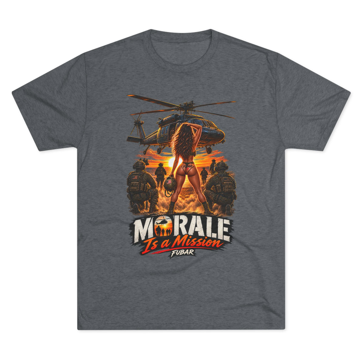 "Morale Is a Mission" FUBAR Skull Graphic Shirt