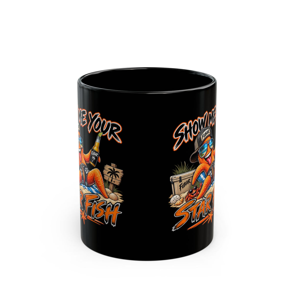 Show Me Your Starfish Black Coffee Mug (11oz/15oz)