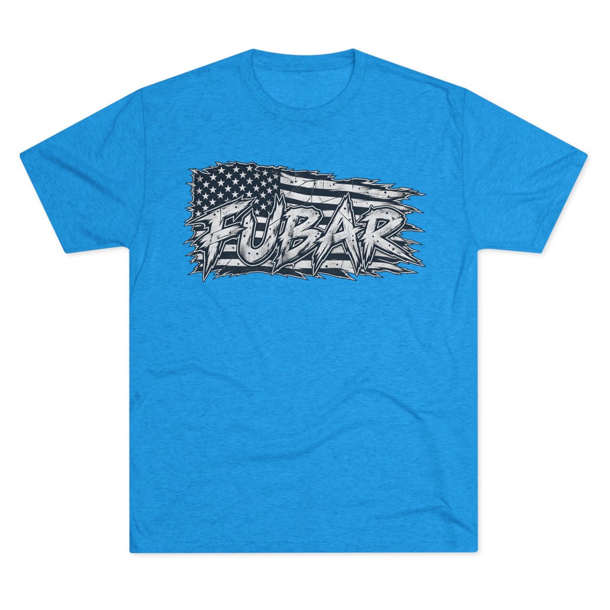 FUBAR Graphic Tee — Distressed American Flag Crew Shirt