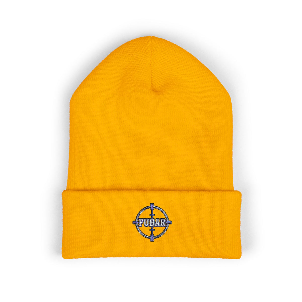 Embroidered FUBAR Crosshair Cuffed Beanie