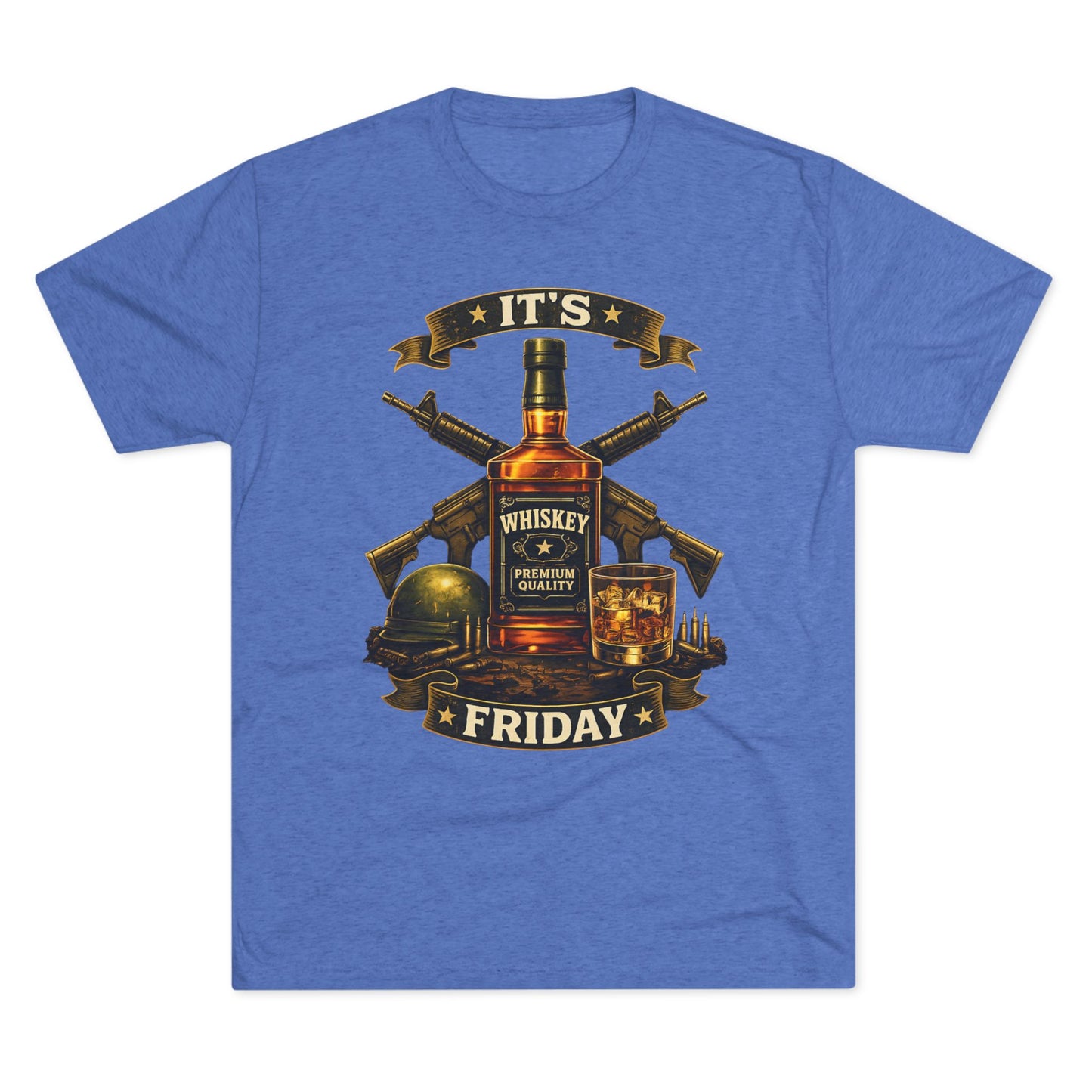 It's Friday Whiskey Tee — FUBAR Military Graphic T‑Shirt