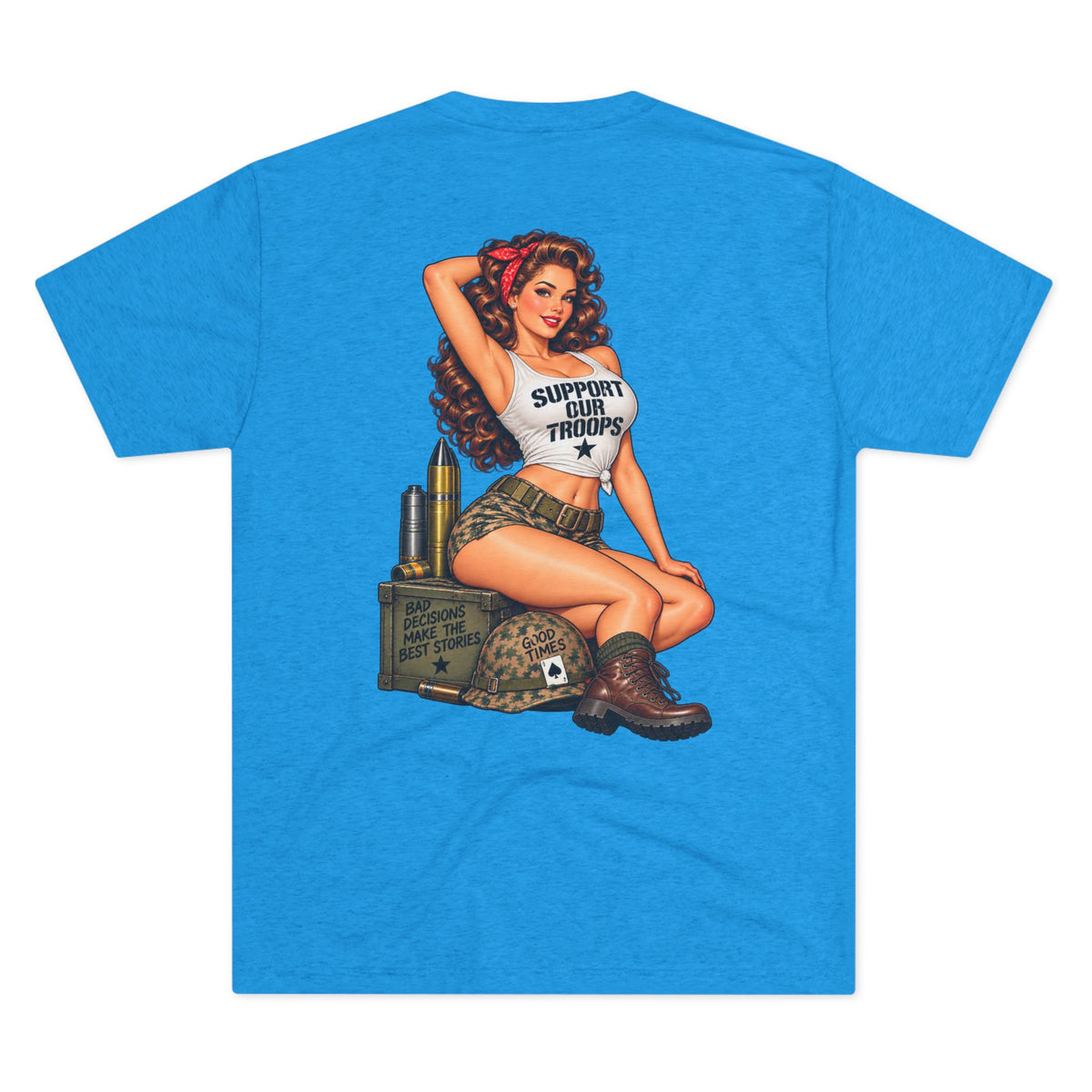 Fubar Front-Support Our Troops Pinup on Back