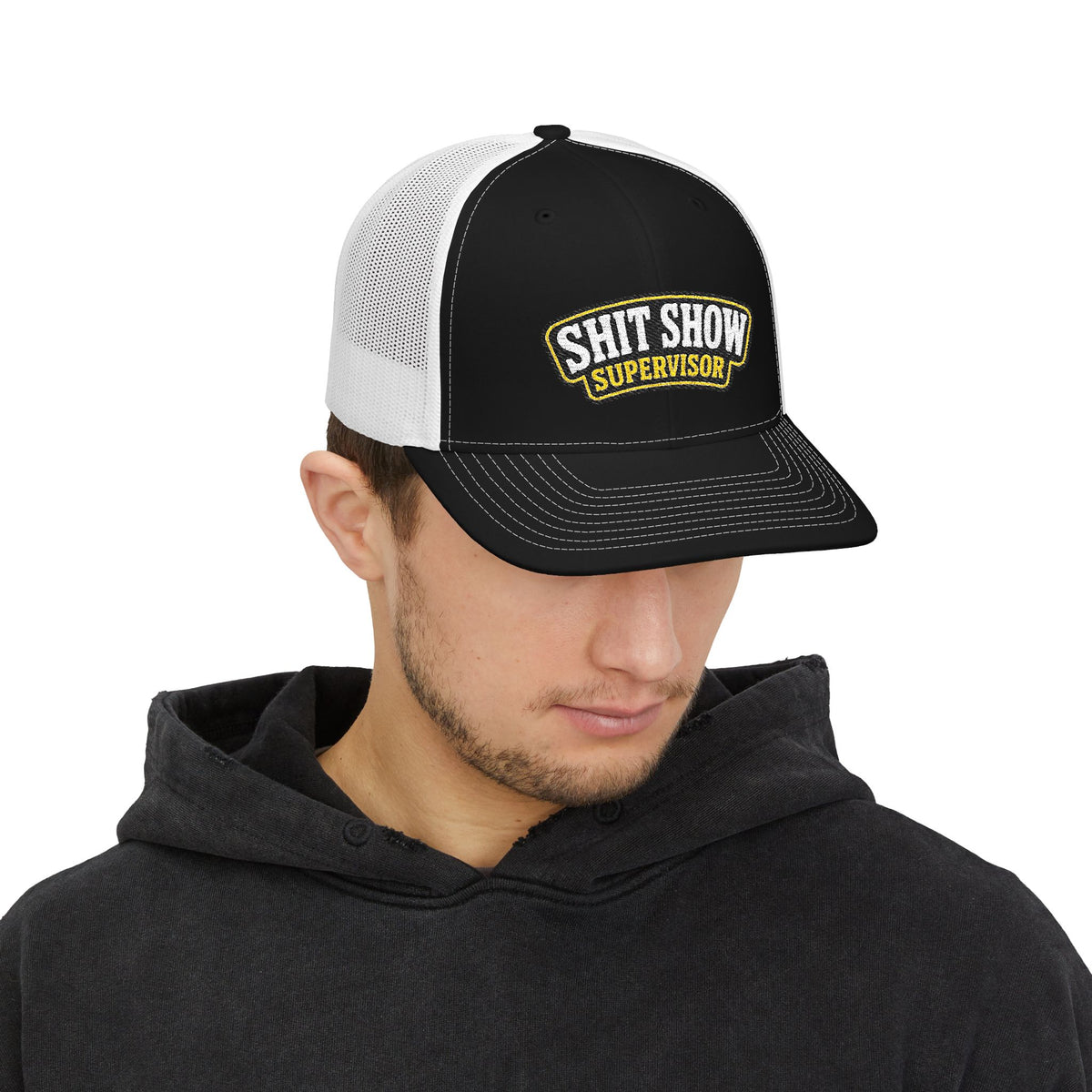 Richardson Trucker Cap — "Shit Show Supervisor" Embroidered