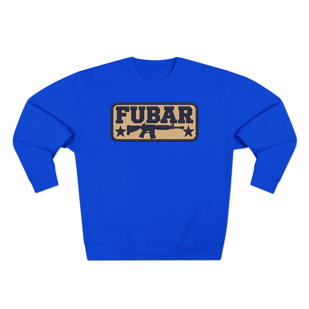 FUBAR Tactical Sweatshirt — Military-Inspired Crewneck with Rifle & Pistol Graphic
