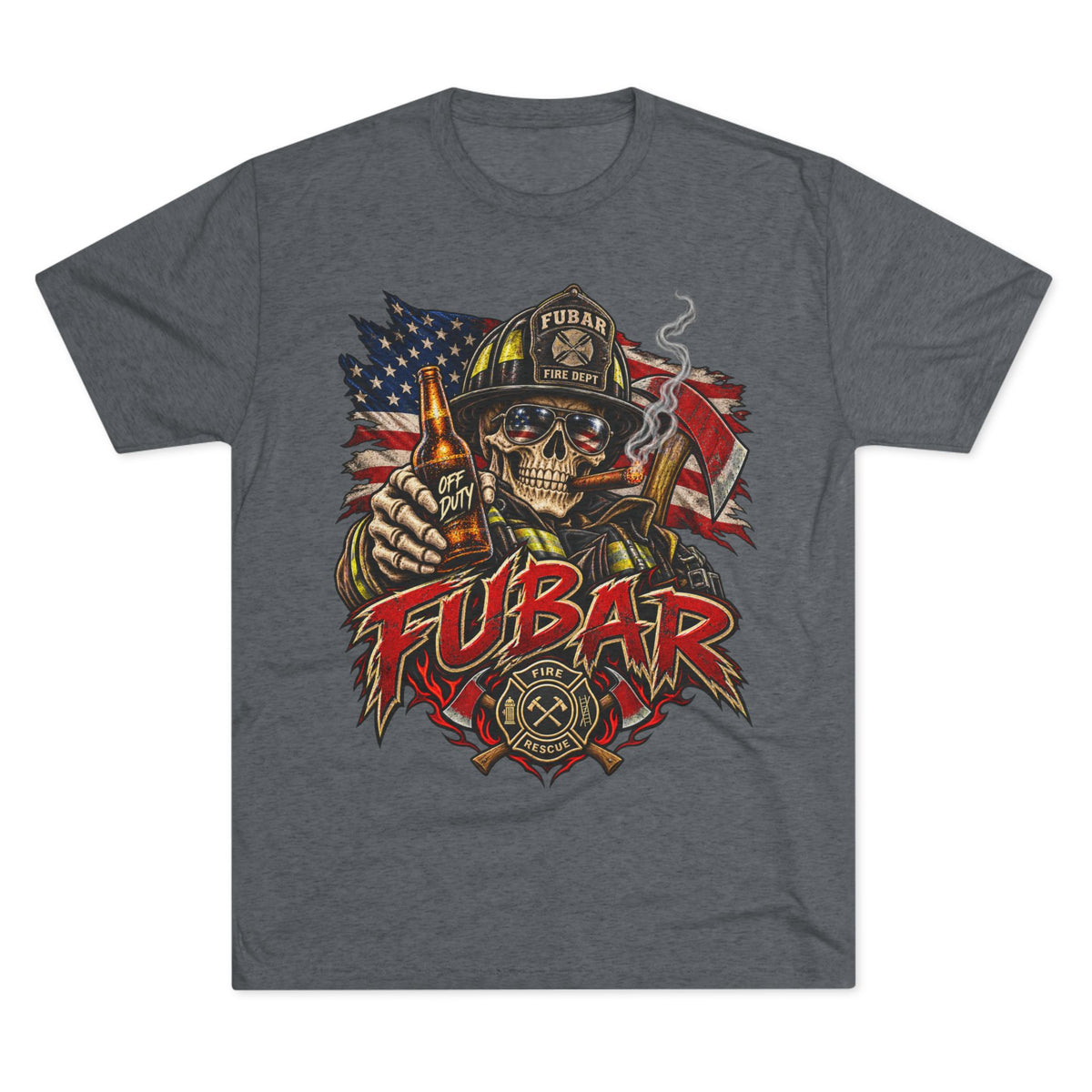 FUBAR Skull Firefighter Tee