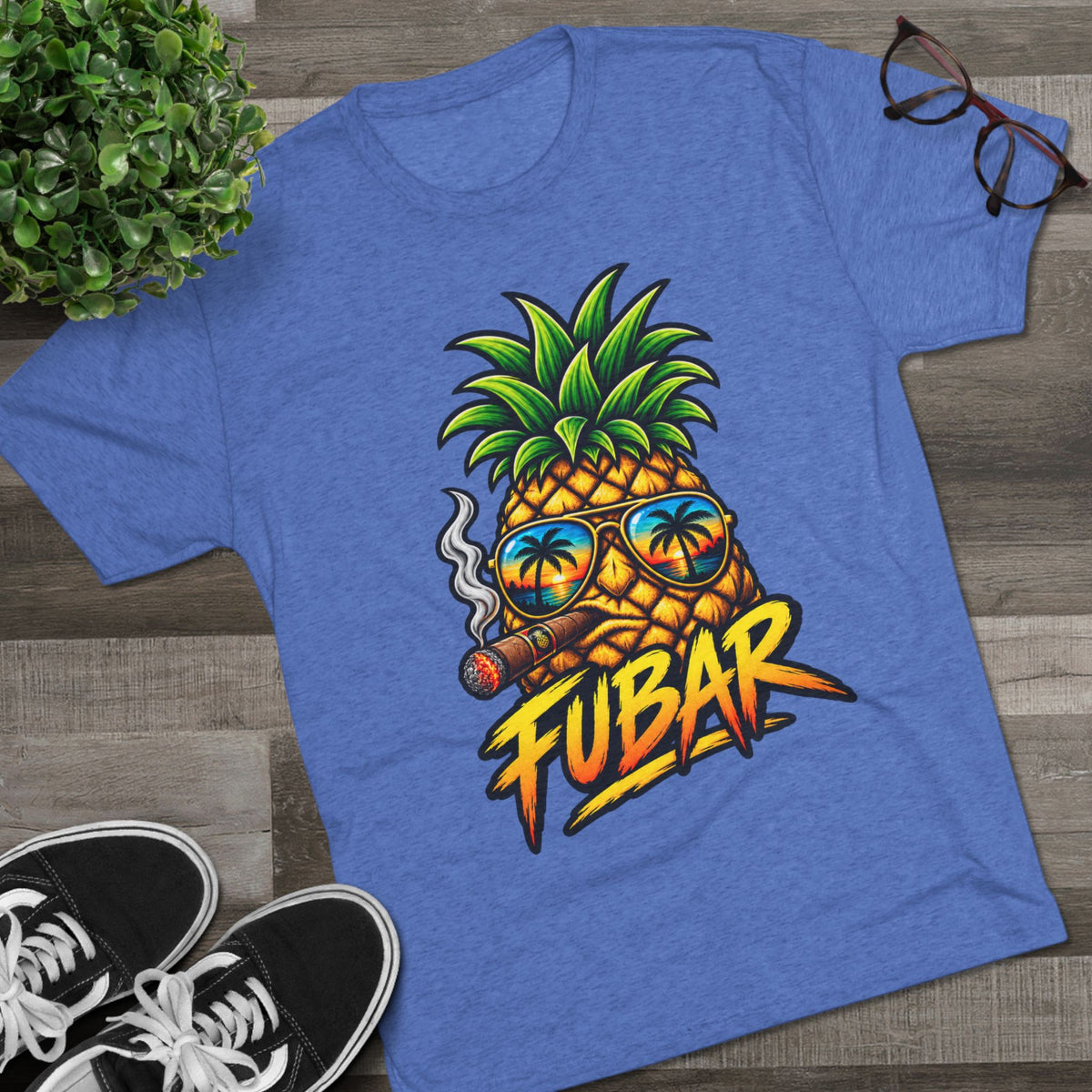 FUBAR Pineapple T-Shirt — Tropical Sunglasses Graphic Tee