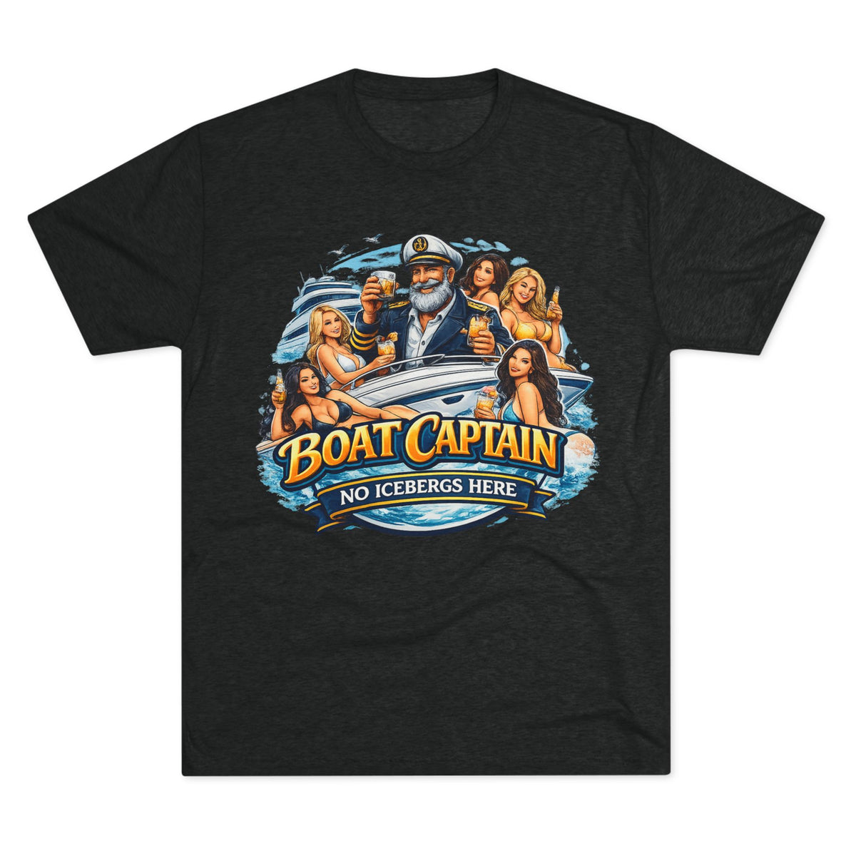Boat Captain T‑Shirt — No Icebergs Here