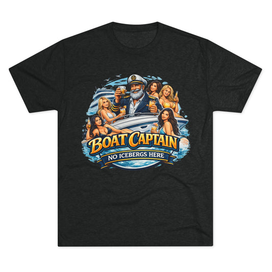 Boat Captain T‑Shirt — No Icebergs Here