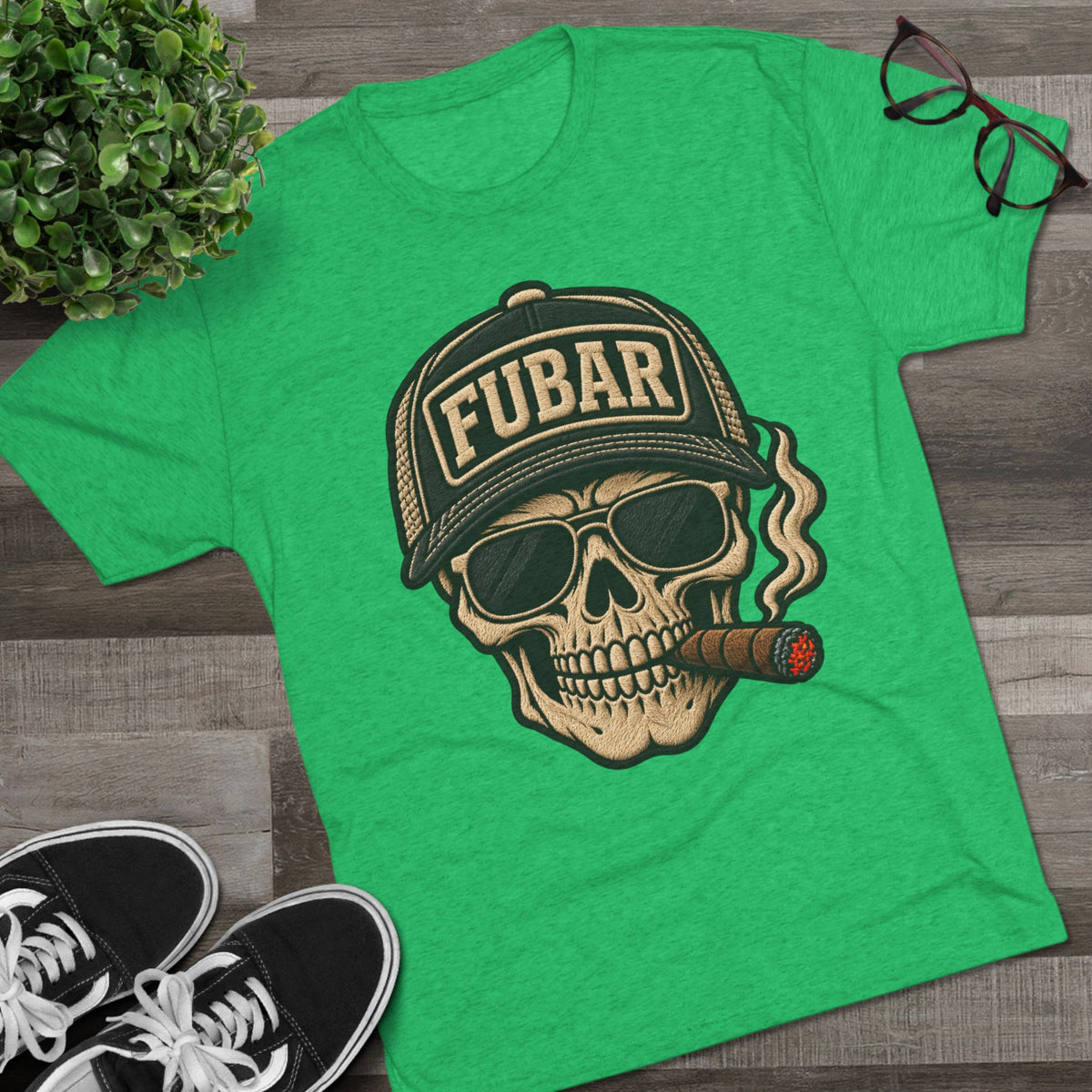 FUBAR Skull Cigar T-Shirt