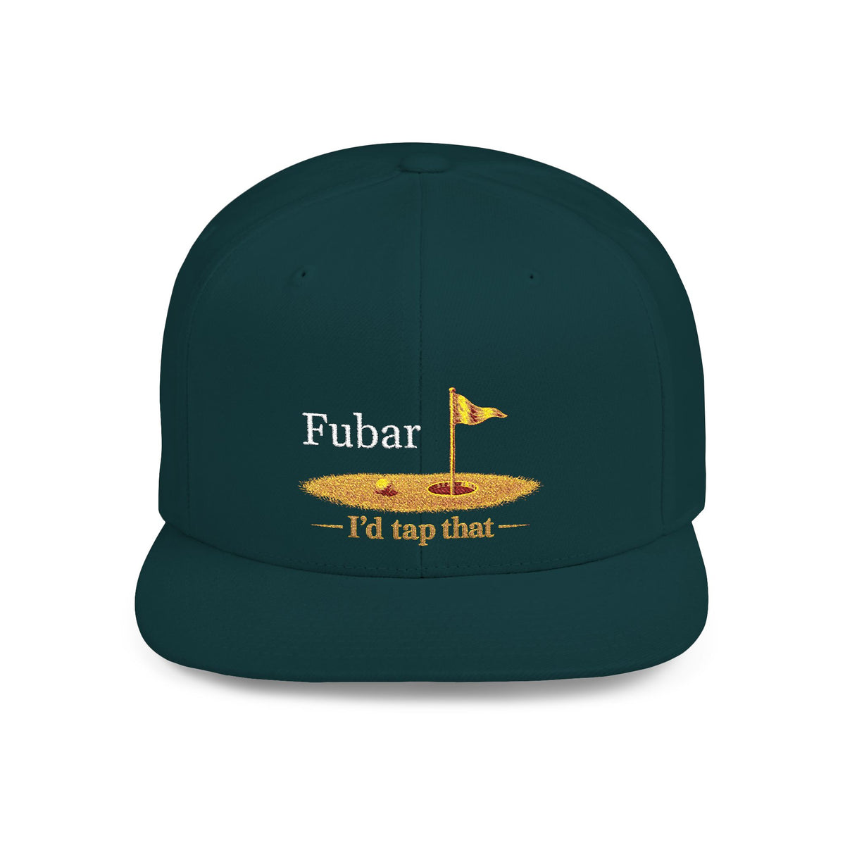 Golf Snapback Hat — Embroidered Flag & "I’d Tap That" Design