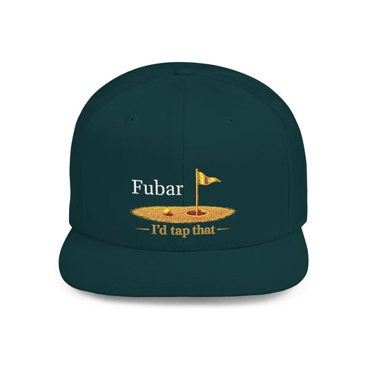 Golf Snapback Hat — Embroidered Flag & "I’d Tap That" Design