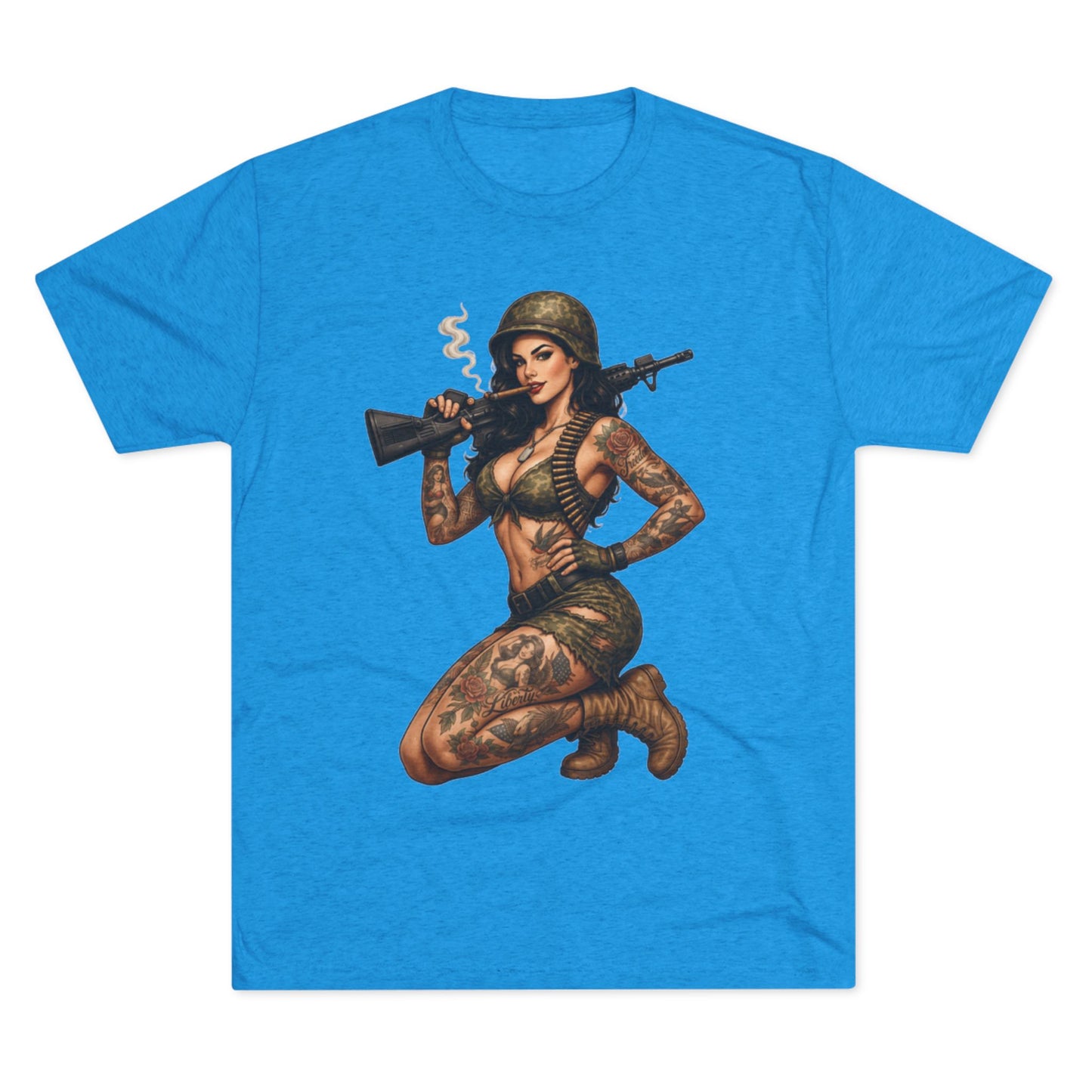 Tattooed Pin-Up Soldier (T-Shirt)