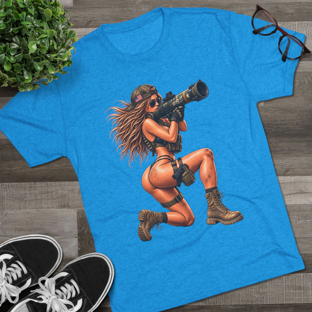 FUBAR Tactical Pin-Up Tee — Rocket Launcher Girl Graphic T-Shirt