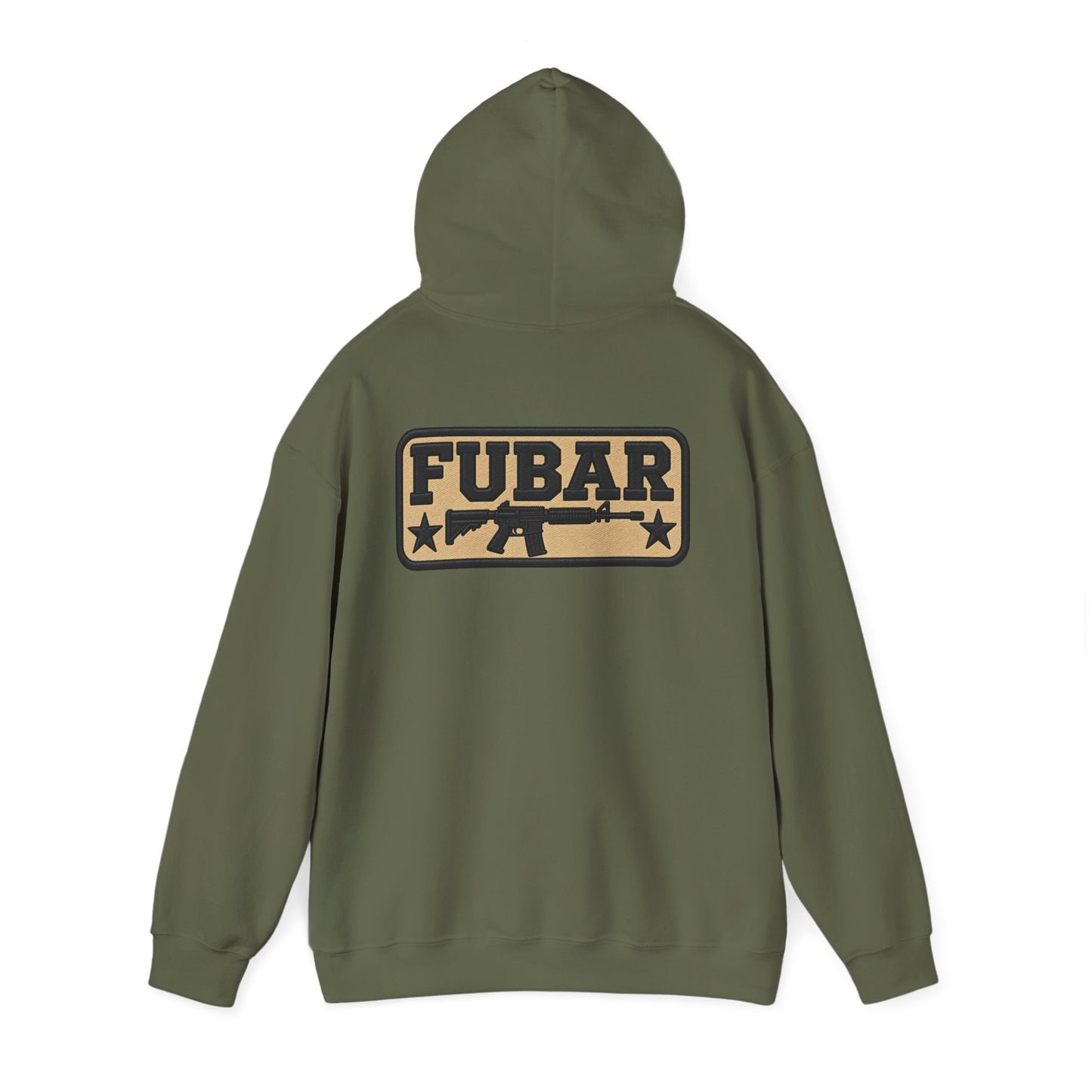 Military-Inspired Gun Graphic Pullover