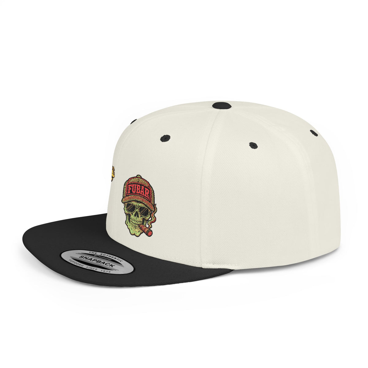 Skull & Pistol Flat Bill Snapback Hat