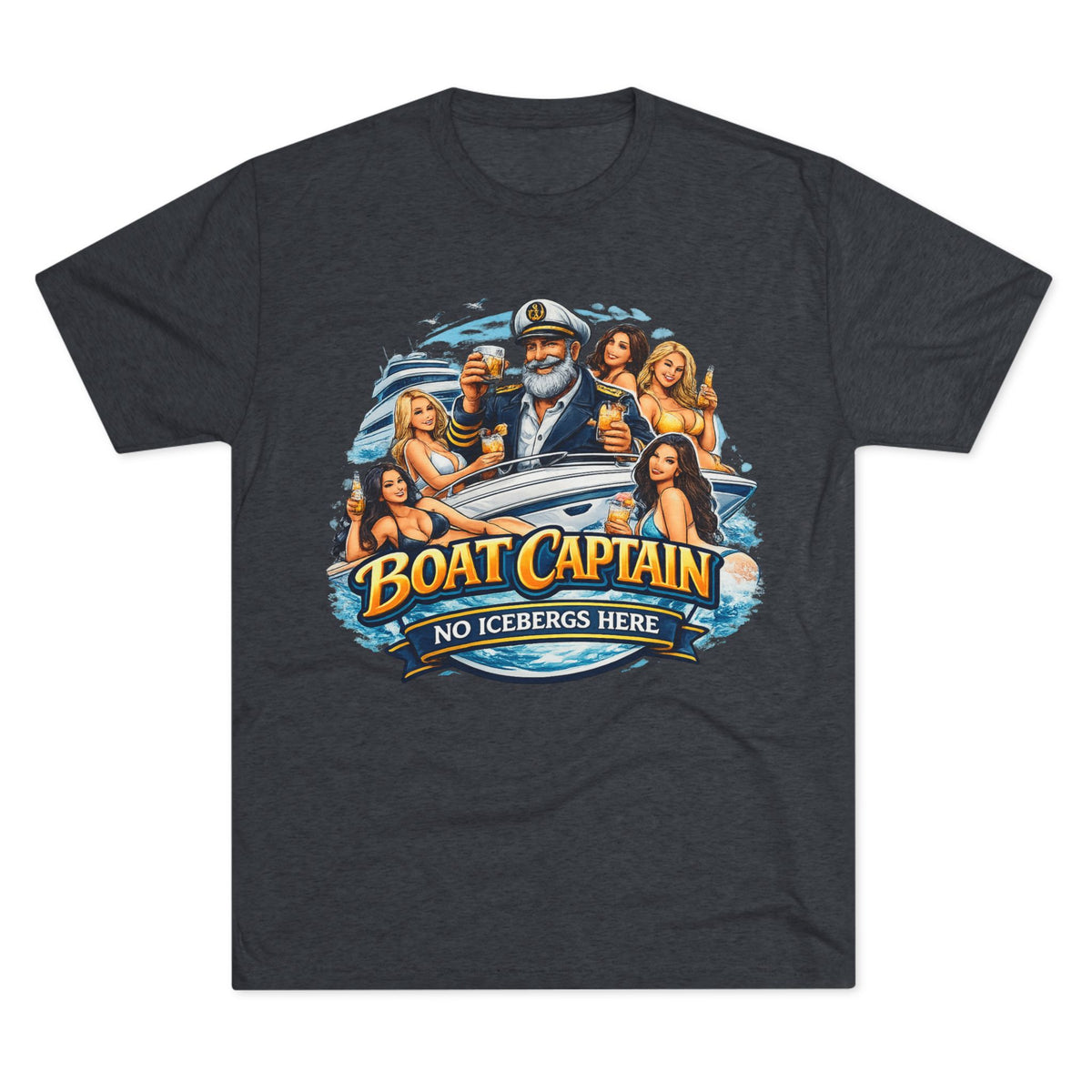 Boat Captain T‑Shirt — No Icebergs Here